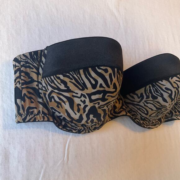 Honey Dew Women’s Wired Push Up Bra size 36B, Leopard Black & Brown, No Strings - Picture 3 of 8